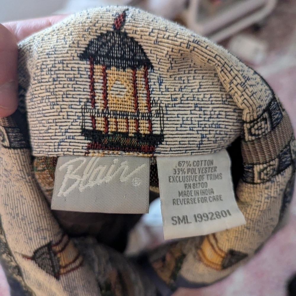 Vintage Blair Lighthouse Coastal Grandmacore jacket coat size woman's small - Picture 9 of 9